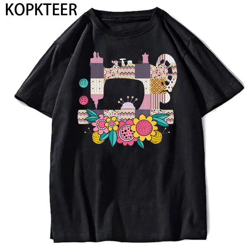 

Floral Sewing Machine Homme T Shirt Japanese Summer Men T-shirt Mens Cotton T-shirt Unisex T-shirt Teenagers Cool Tops O-neck