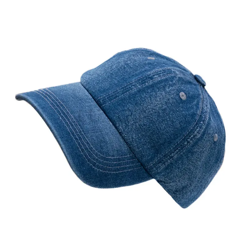 Washed Blank Vintage Men Denim Baseball Cap Brand New Solid Color Casual Jeans Hat for Women Brand Bone Leisure Dad Hats