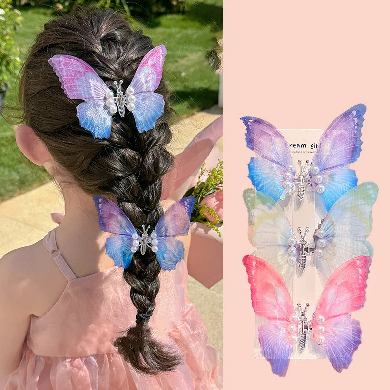 

1PCS New Moving Dreamlike Butterfly Baby Hairpins Girls Cute Hair Clips Kids Headwear Children Hair Accessories
