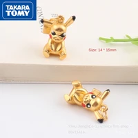 takara tomy pok%c3%a9mon pikachu pendant sand gold diy bracelet headdress necklace cartoon cute sweet kawaii accessories jewelry