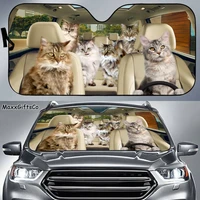 ragamuffin cat car sun shade cats windshield family sunshade cat car accessories car decoration gift for dad mom