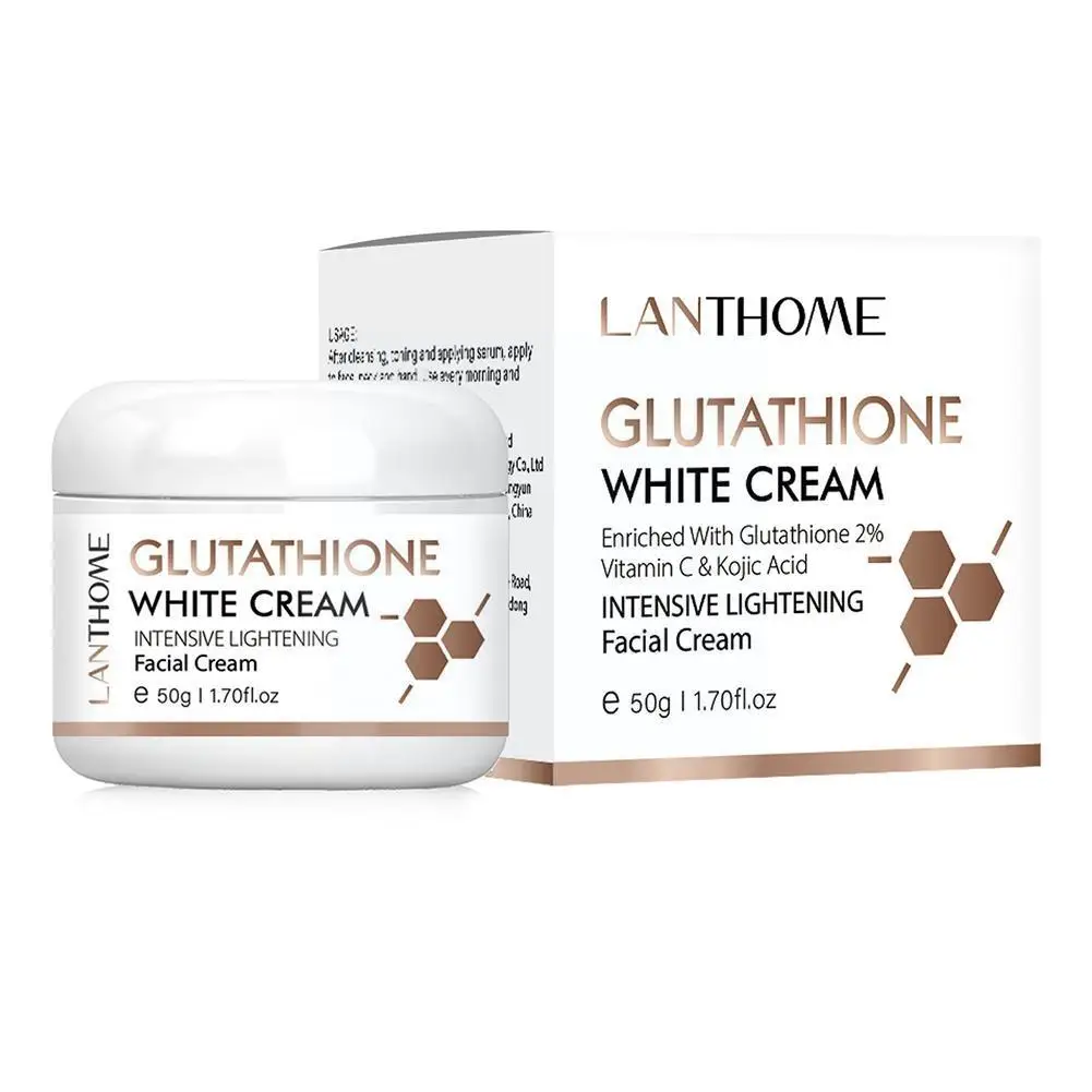 

50g Glutathione Skin Whitening Cream Freckle Lightening Spots Essential Anti Facial Skin Aging Care Bleaching Remove Dark C J2U7