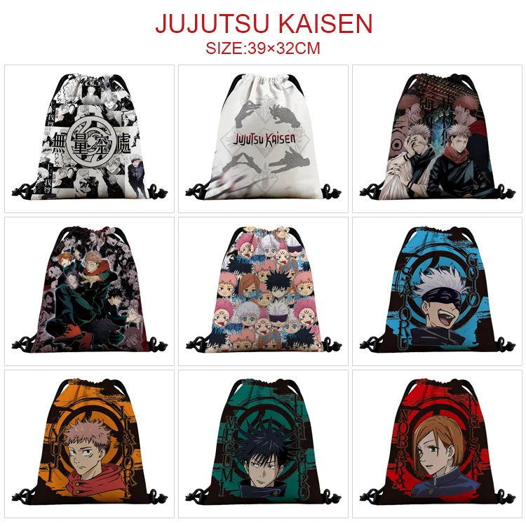 

Jujutsu Kaisenn D4144 Anime Backpacks Cartoon Drawstring Backpack Casual Bag Knapsack Unisex Gift