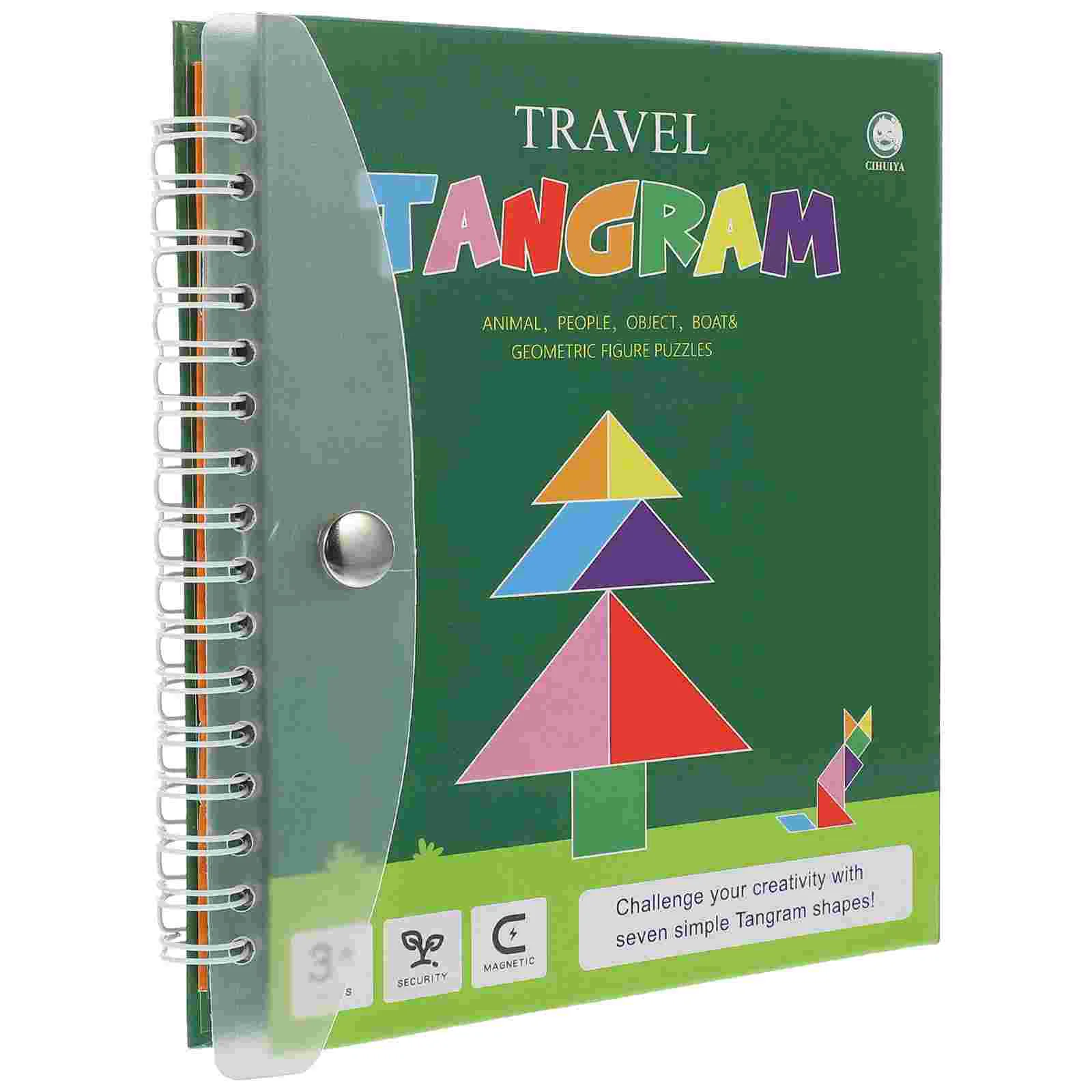 

Jigsaw Puzzle Toddlers Learning Puzzles Shape Travel Tangram Colorful Board Magnetic Block Kids