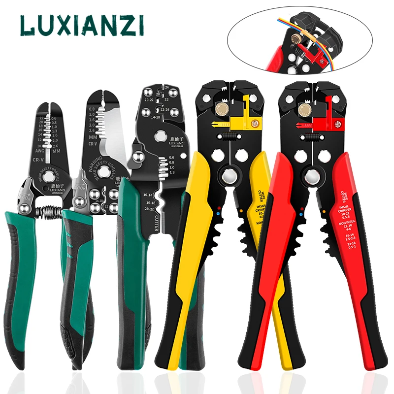 

LUXIANZI Multifunctional Stripping Pliers Crimper Terminal 0.5-6mm2 AWG24-10 For Cable Cutting Stripping Tools Crimping Plier