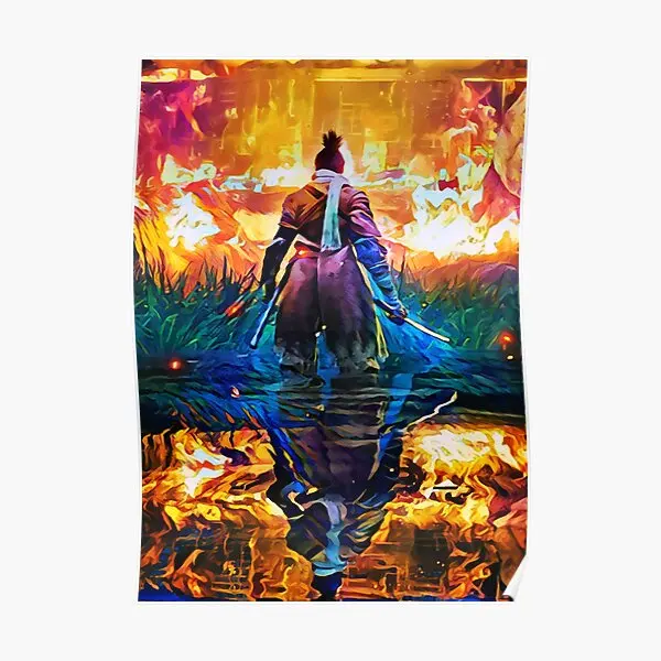 

Постер Master Fire Sekiro, забавная картина, картина, винтажный принт, украшение, художественная роспись, современный Декор для дома, комнаты, без рамки