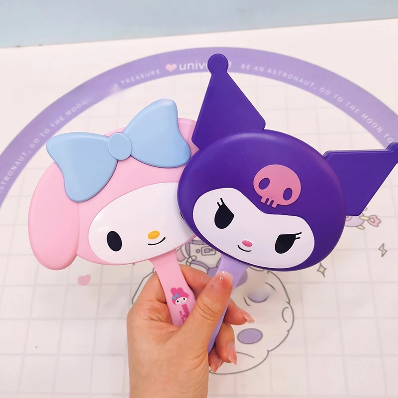 Зеркальная расческа Sanrio для девочек и студентов встроенная зеркальная в