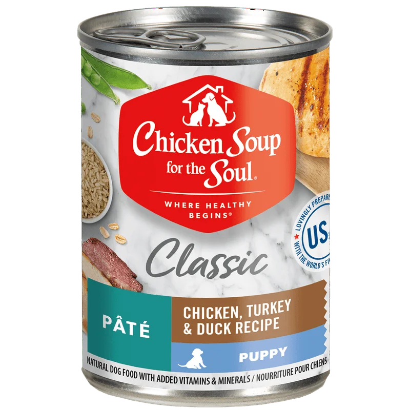 

Chicken, Duck & Turkey Pate Wet Dog Food, 13 oz. Cans (12 Count)