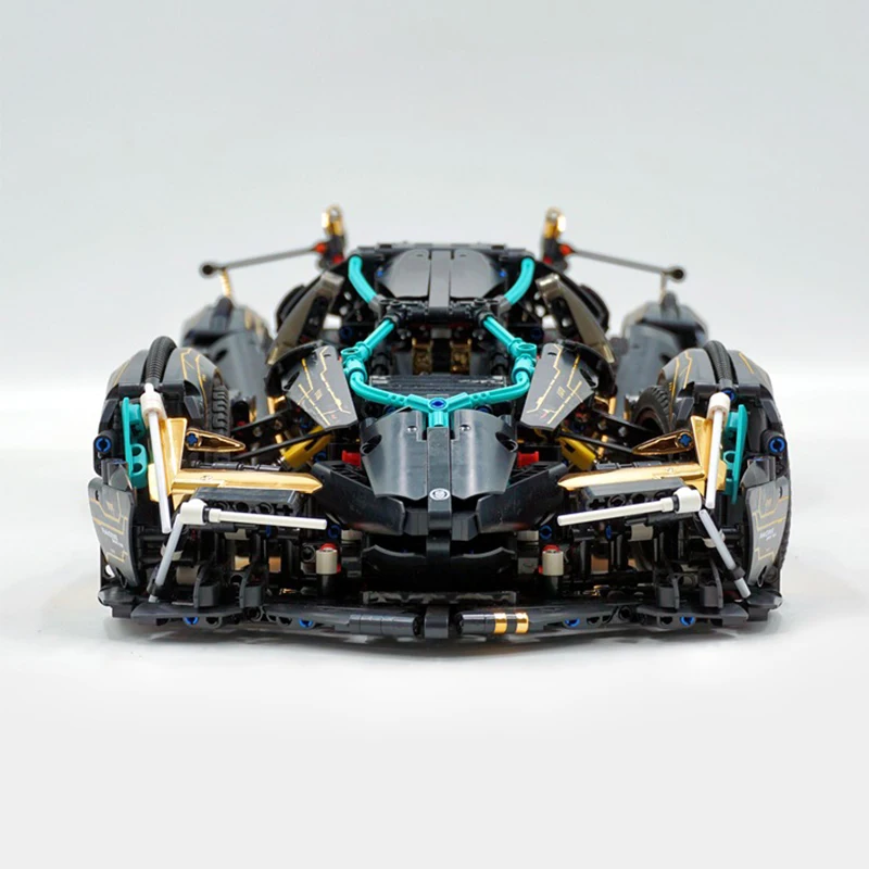 MOYU 88001 технический Супер гоночный автомобиль строительные блоки MOC RC V12 модель