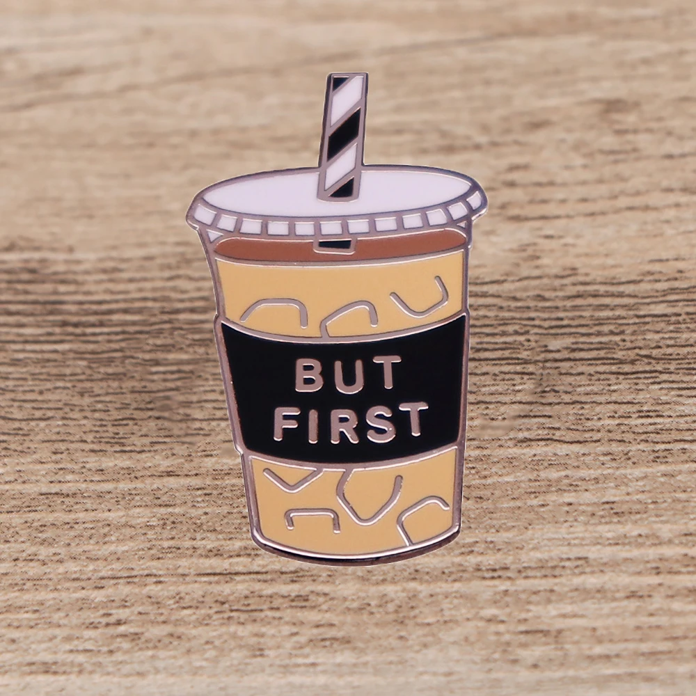 

Iced Coffee Funny Brooches Badges Cute Cartoon Enamel Pin Badges for Bag Lapel Backpack for Friend Gifts Women Jewelry