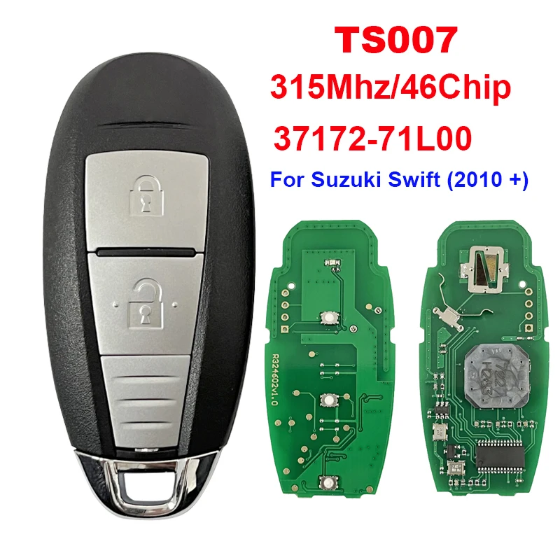 

Умный ключ TS007 TS008 для Suzuki Swift Kizashi SX4 Vitara 2010-2016 Baleno 315/433 МГц 46/47 чип 37172-71L 0 без логотипа