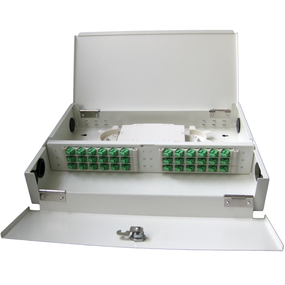 

Gz-Link Frame Price 36 Sc Adapters Metal Metal Box Wall Mount Fiber Optic Terminal Distribution Box