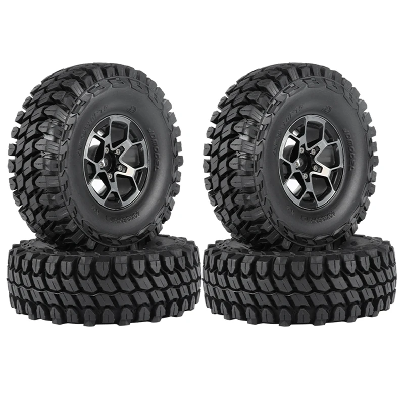 

Wheel Rim Tire Set Wheel Rim 110Mm Metal Heavy Duty 1.9 Beadlock For 1/10 RC Crawler Car Axial SCX10 Traxxas TRX4 D90 Redcat