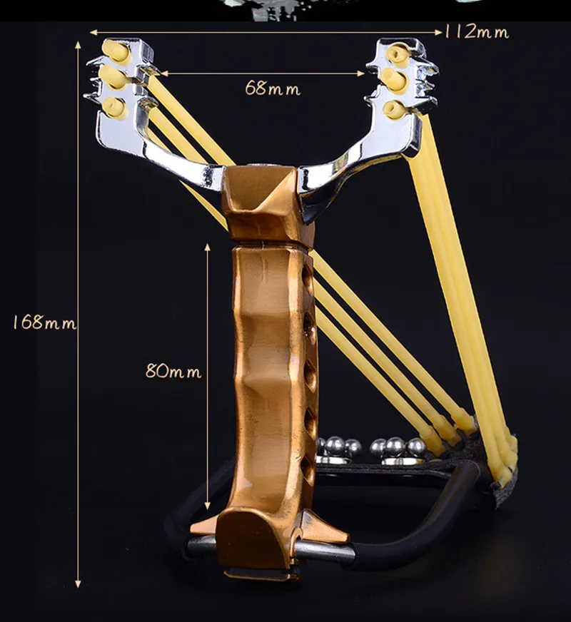 Рогатка с подставкой для запястья мощная сверхпрочная из цельнометаллического
