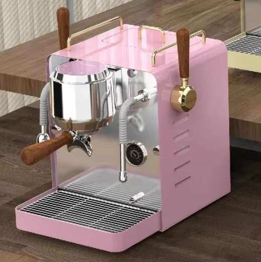 Два насоса два котла кофемашина для эспрессо портативная из нержавеющей стали