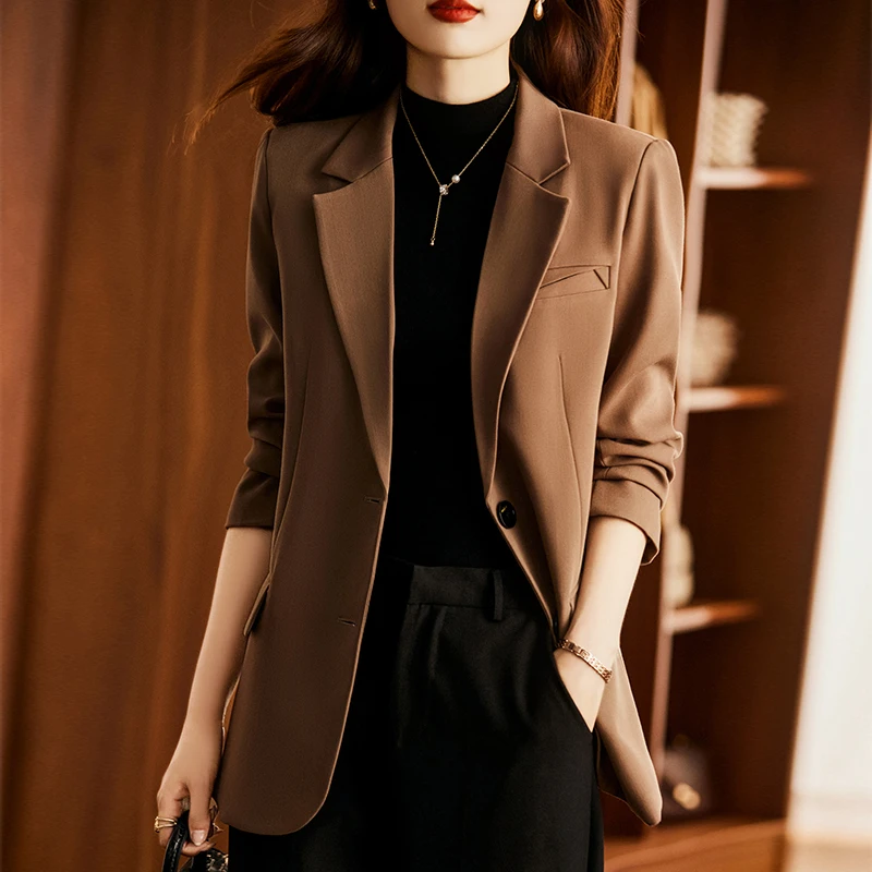 Korean autumn sports jacket women's oversized clothing Plaid sports jacket office women's jacket spring oversized clothing