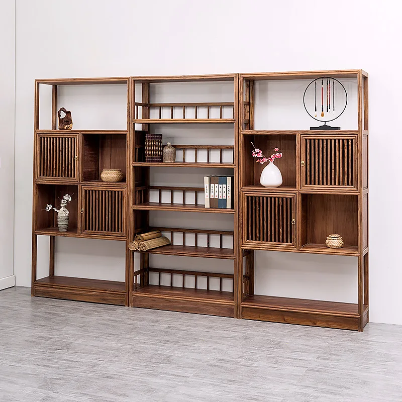 

Книжная полка в китайском стиле, книжная полка в стиле Дзен, книжная полка из массива дерева, книжная полка, чайный шкаф для чайной комнаты, Mo