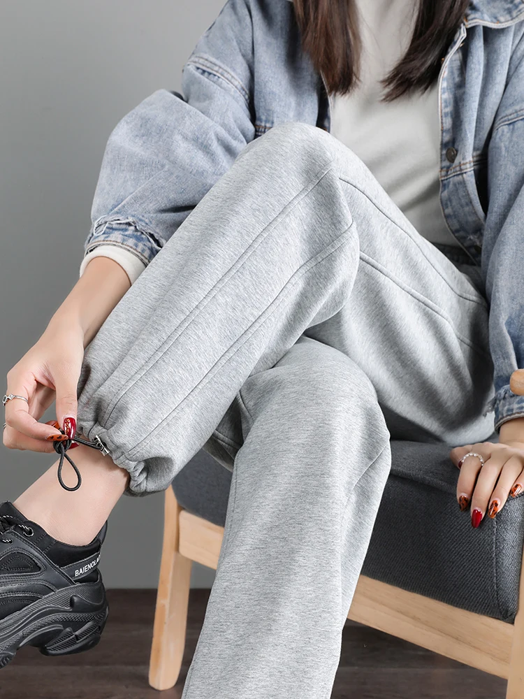 Женские теплые зимние брюки бархатные кашемировые плотные с высокой талией