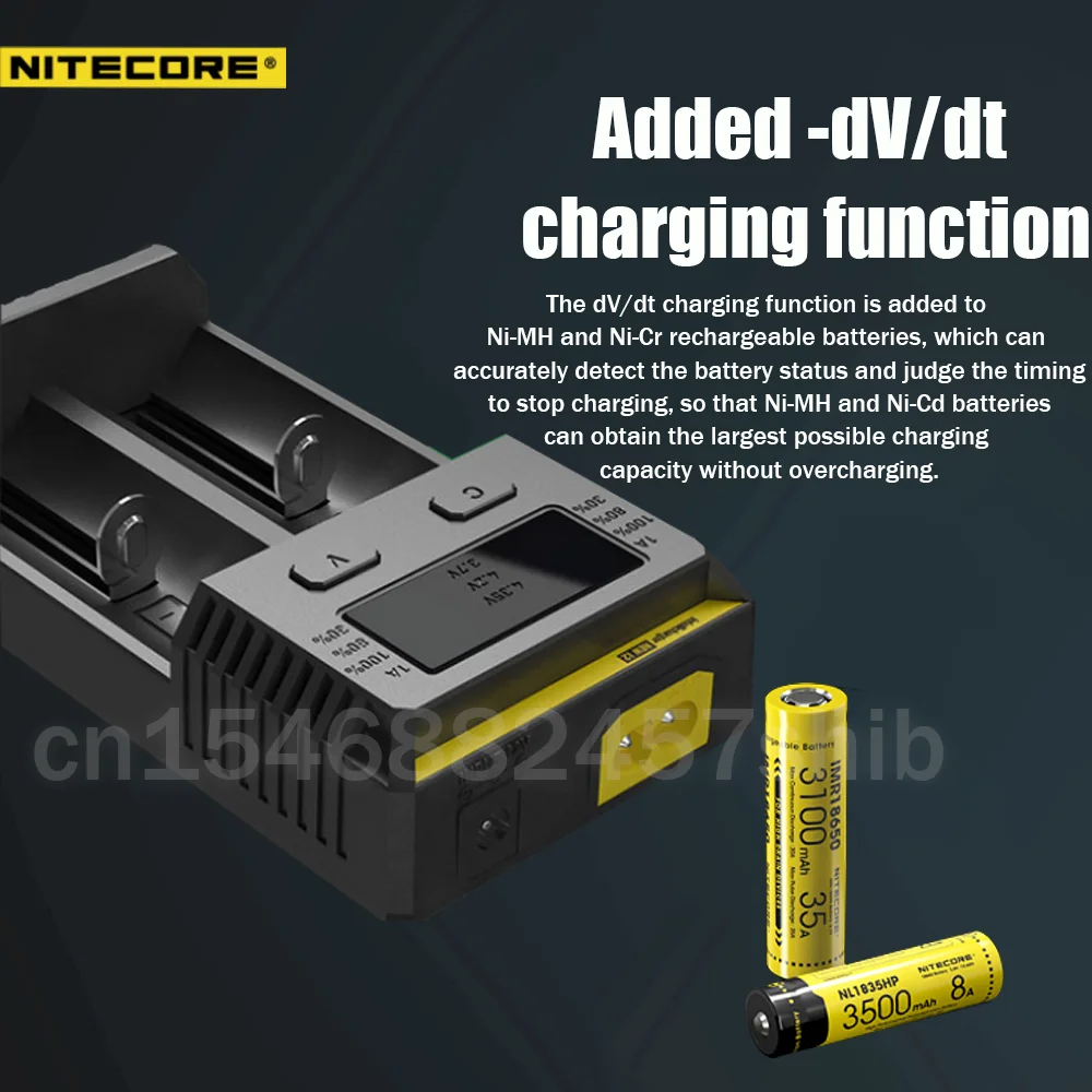 100% оригинальное зарядное устройство Nitecore I4 I2 Intelli с ЖК-дисплеем быстрое для IMR Li-Ion
