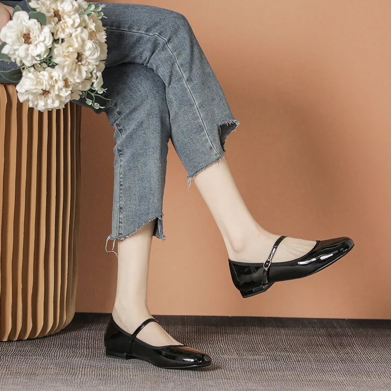 Women Vulcanized Shoes Soft Bottom Ladies Loafers Fashion Female Vintage Single   Casual Slip on Mary Janes Flats