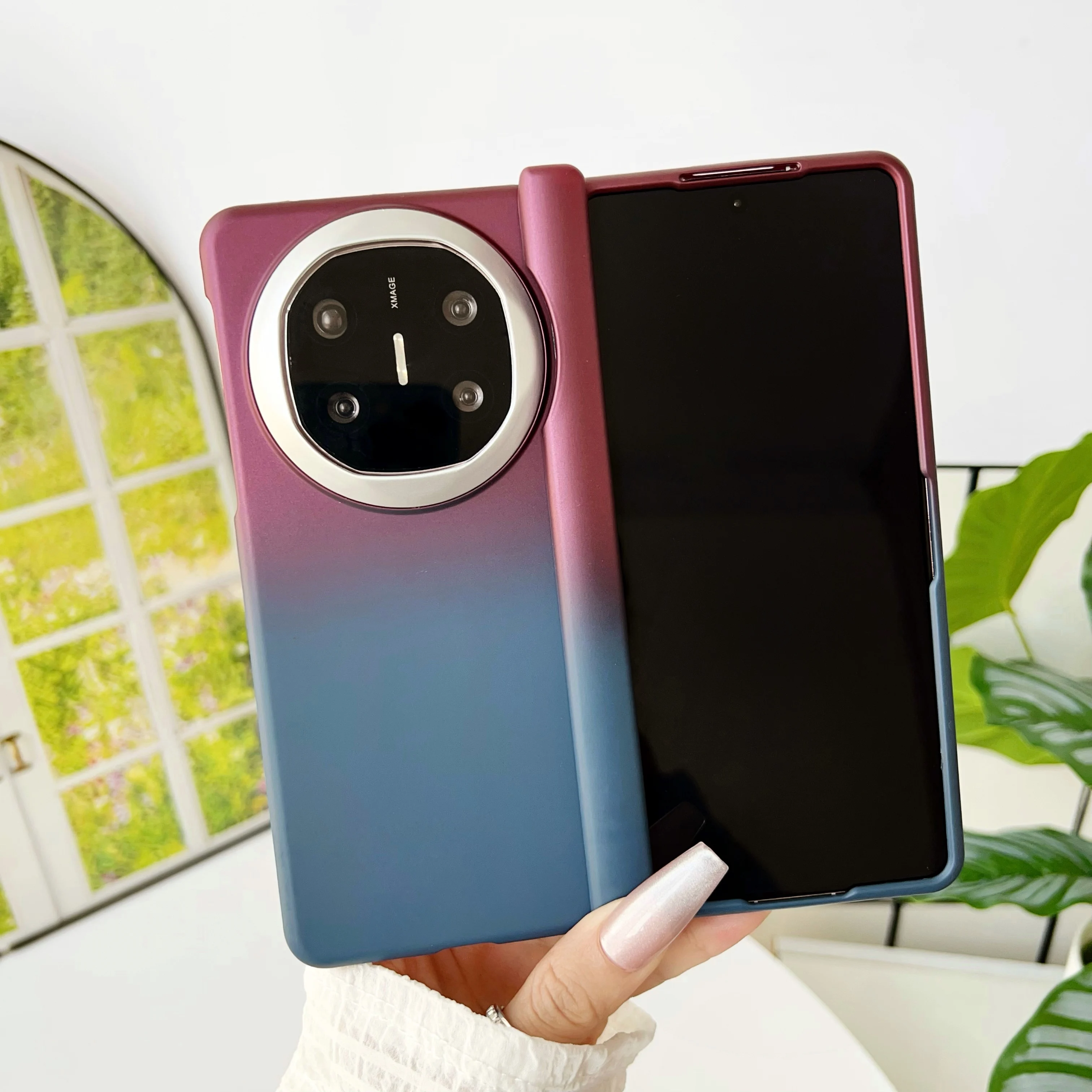 Чехол для Huawei Mate X6 X5 X3 Magsafe с градиентной текстурой Hrad пластиковый защитный чехол