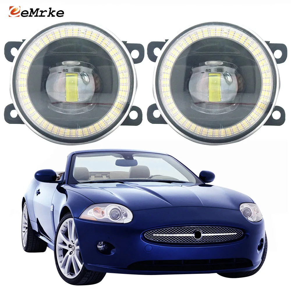 

Дневные ходовые огни с ангельскими глазами для Jaguar XK ii Convertible Coupe X150 2006-2009, противотуманные фары в сборе с линзами, 2 шт.