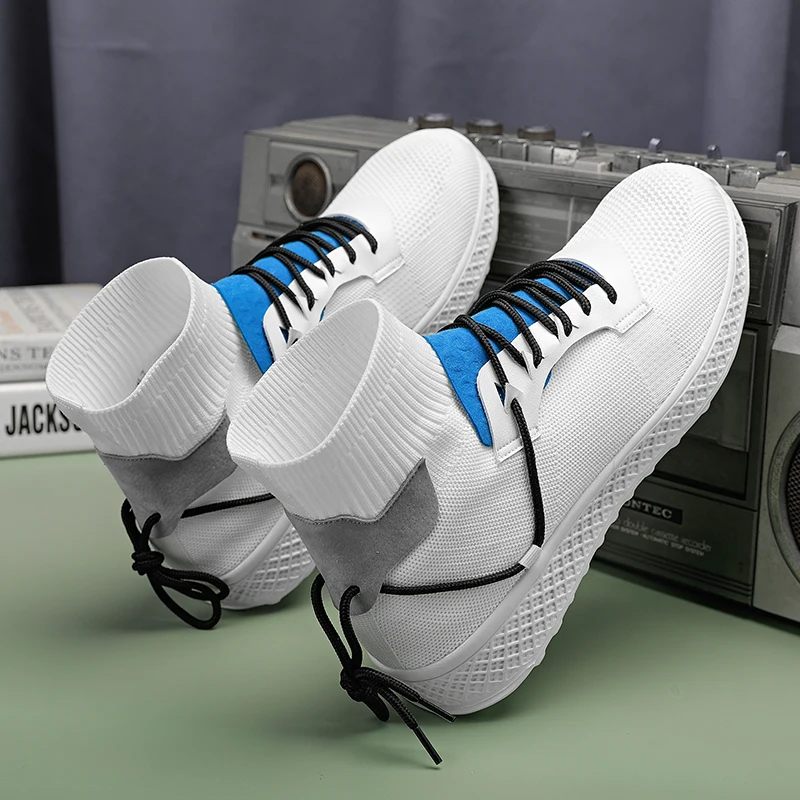 

Fashion and Comfortable Mesh Lightweight Running Shoes Autumn Hot Selling Men Sports Shoes High-top Comprehensive Training Shoes