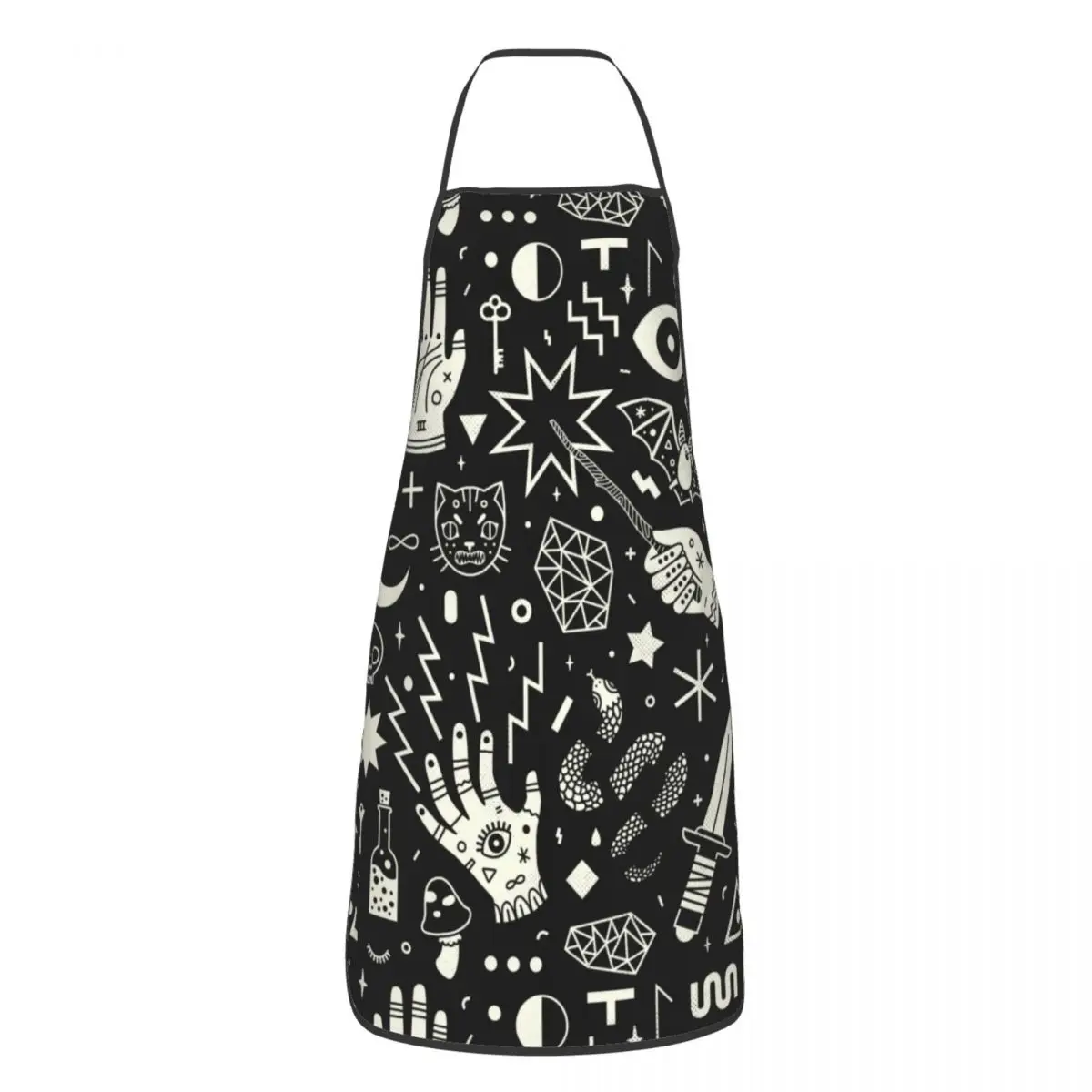 

Фартук для ведьмы на Хэллоуин для женщин и мужчин, унисекс, слюнявчик, волшебная кухня для приготовления зуда, шеф-повара, садоводства