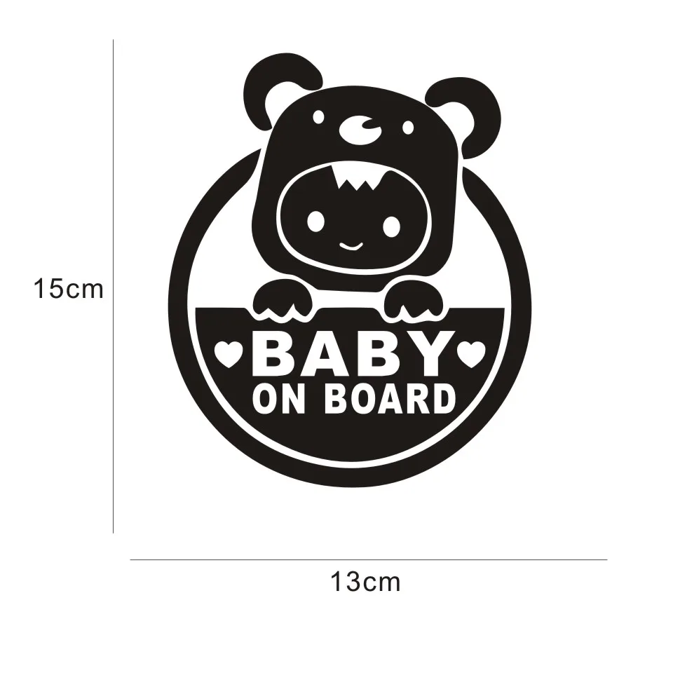 Водонепроницаемый и солнцезащитный крем Stiker Bayi Di Dalam Mobil Modis Vinil Aksesori Motor Warna-warni 15 см