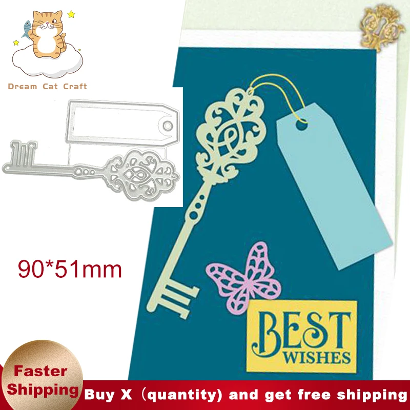 

Секретный ключ и бирка, металлические Вырубные штампы, скрапбукинг, бумажные изделия ручной работы, альбом, открытка, перфоратор, художеств...