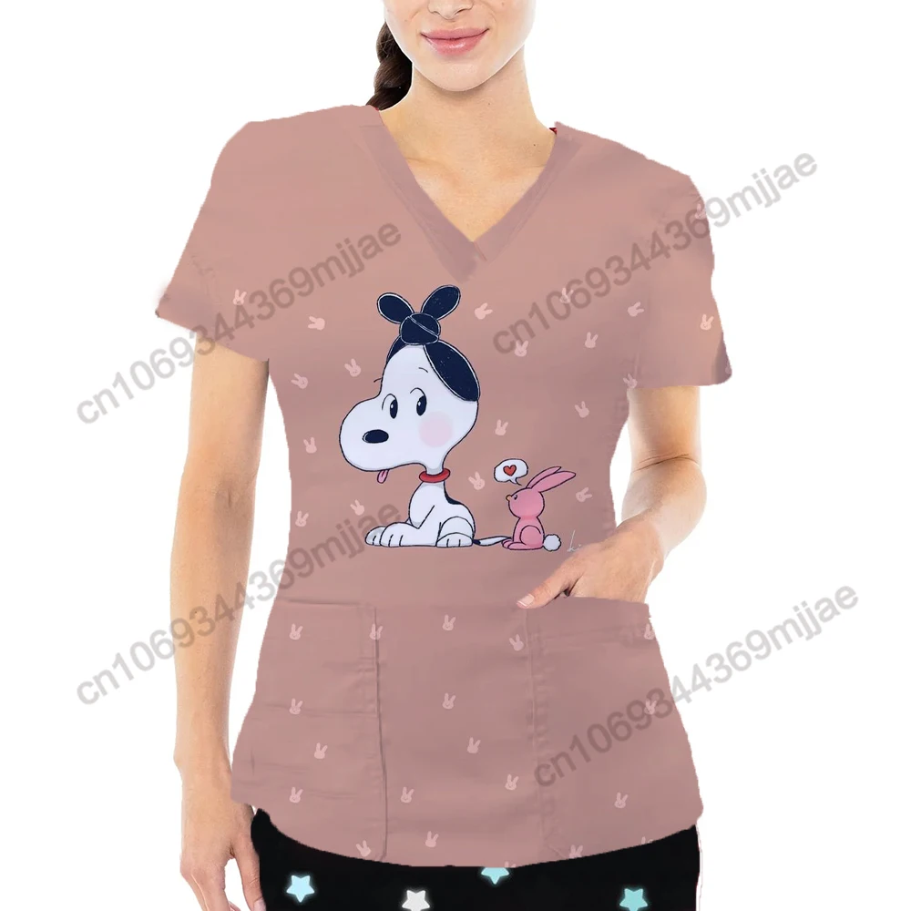 

Pocket V-Neck Comfort Women's Short Sleeve T-shirt Summer Tops Y2k Clothing Graphic Tee Korean Style Clothes Women 2023 Tshirt