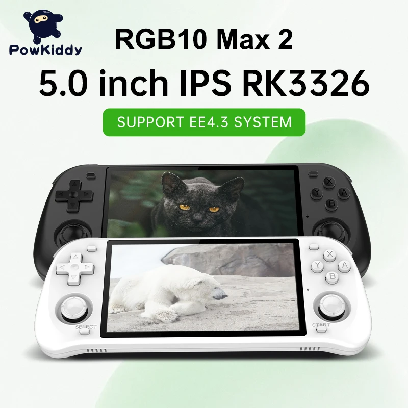 

Портативная игровая консоль POWKIDDY RGB10 Max 2, игровая консоль Max2 с открытым исходным кодом в стиле ретро, с IPS экраном RK3326