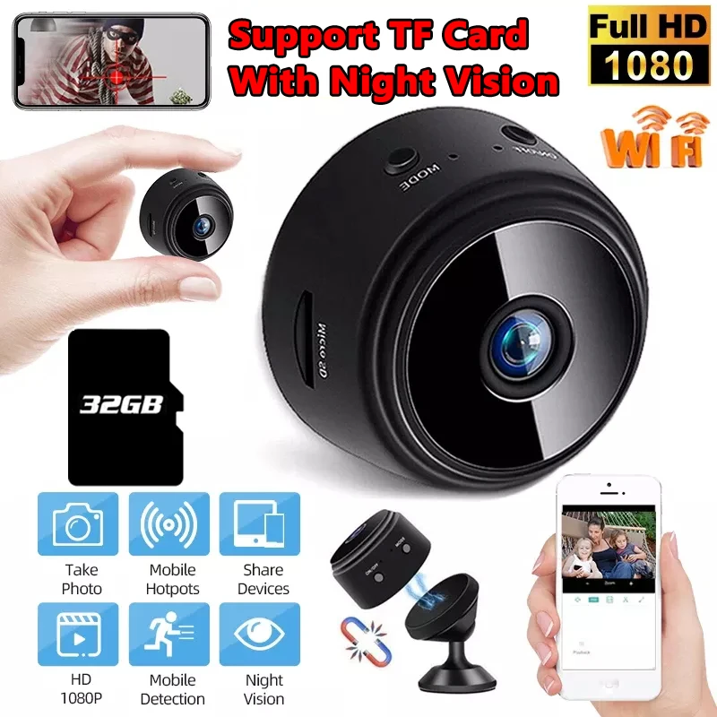 MINI Camera A9 Video Night Security Surveillance HD 1080p Wireless WIFI Camera For smart home webcam For Android iOS IP Camera