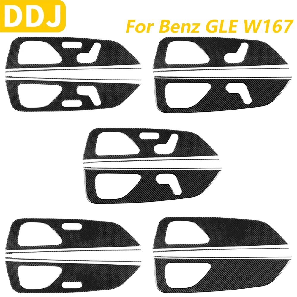 Фото Для Mercedes-Benz W167 GLE 300 350 400 450 2019-2024 автомобильные аксессуары из настоящего углеродного волокна, комплект подъема шасси переключения передач, наклейка на отделку №1