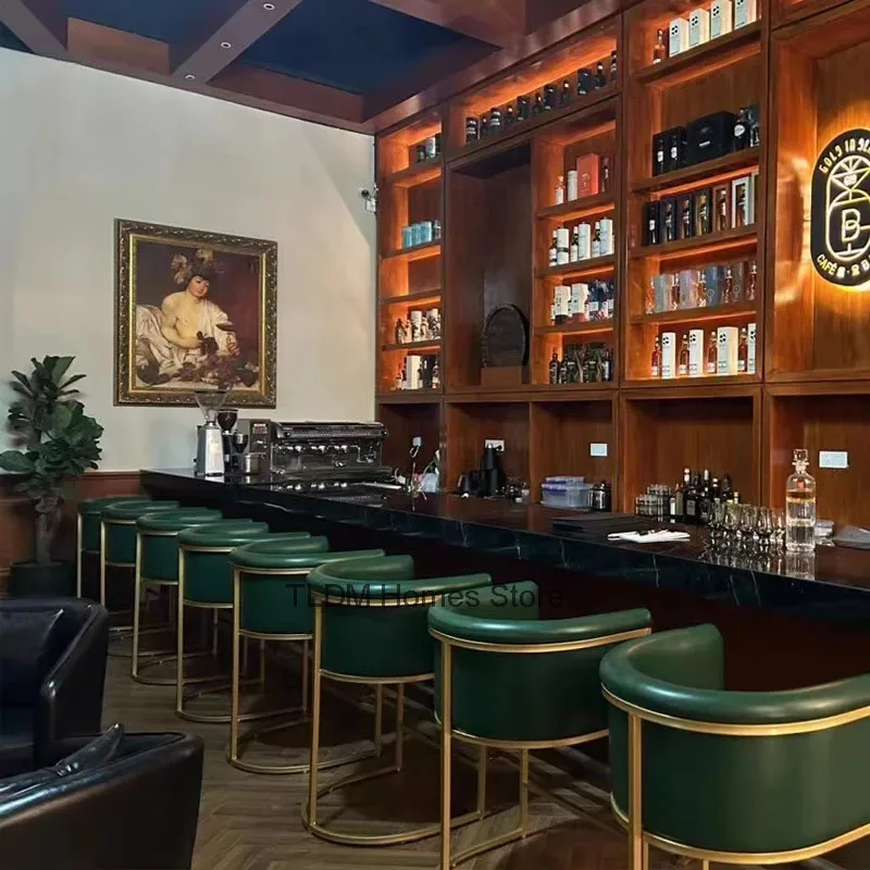 Итальянские барные стулья из кованого железа бытовые для ресторана легкие