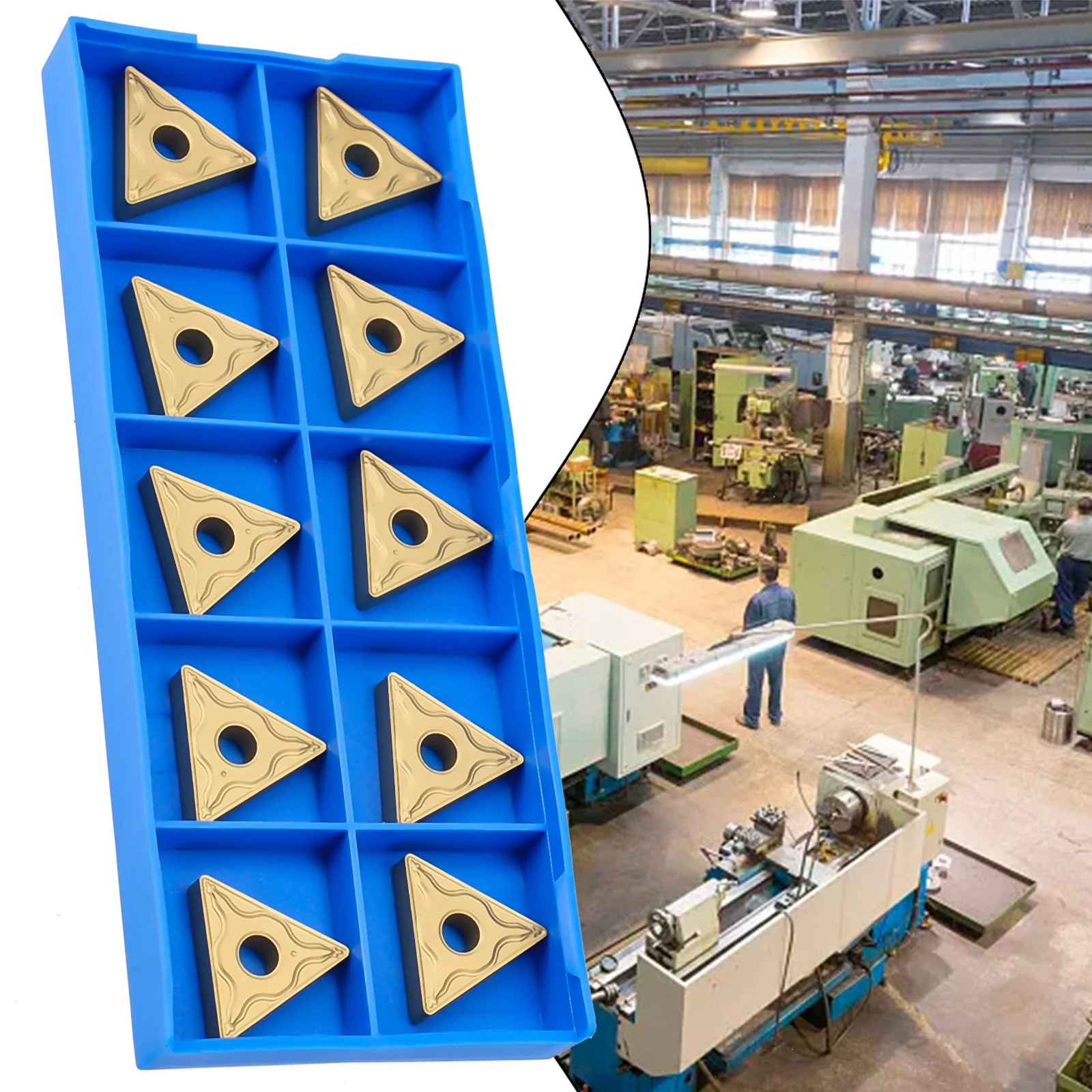 

Durable For Finishing CNC Lathe Turning Carbide Inserts 10 PCS Cutting High Grip High-quality Steel Processing