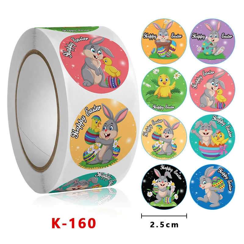 

500pcs Cute Rabbit Wedding Heart Gift Sticker Decorative Label Easter Sticker