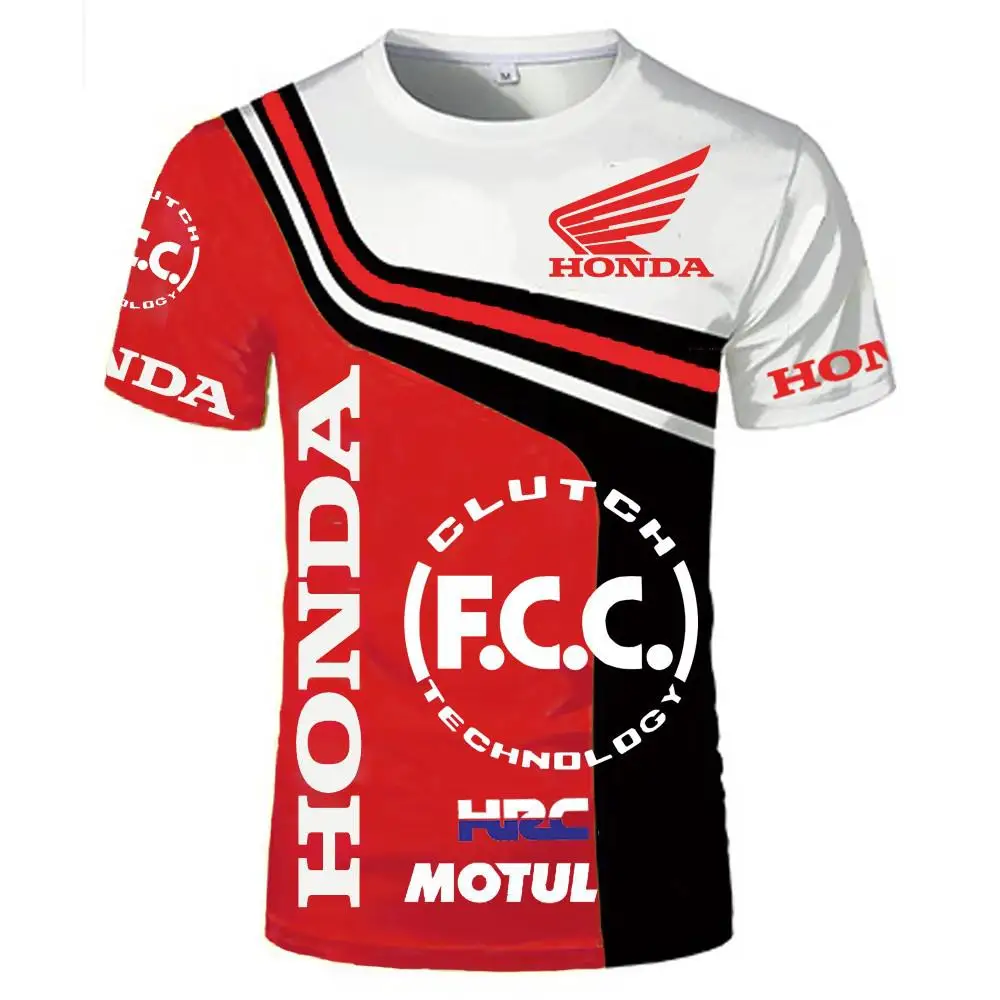 Hot Motorcycle T-Shirts Honda HRC Racing Car 3D Print Fashion Men Women Sports Casual Round neck T Shirt Oversized Tees Tops |