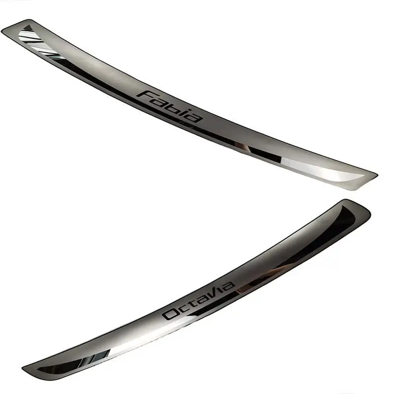 

For Skoda Octavia Fabia Rapid Car Bumper Protect Thresholds Rear Diffuser Protect Strip Exterior Parts Chrome Stainless Steel