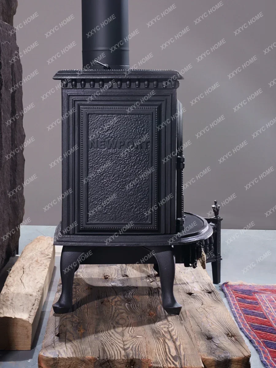 Настоящий огонь чугун дровяной бытовая техника декоративное отопление