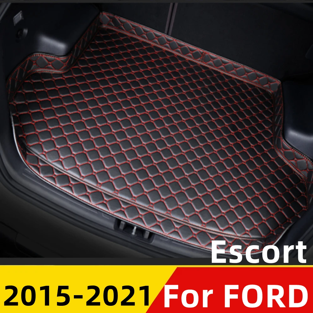 

Car Trunk Mat For FORD Escort 2015 2016-2021 High Side Waterproof Rear Cargo Cover Carpet Pad AUTO Tail Accessories Boot Liner