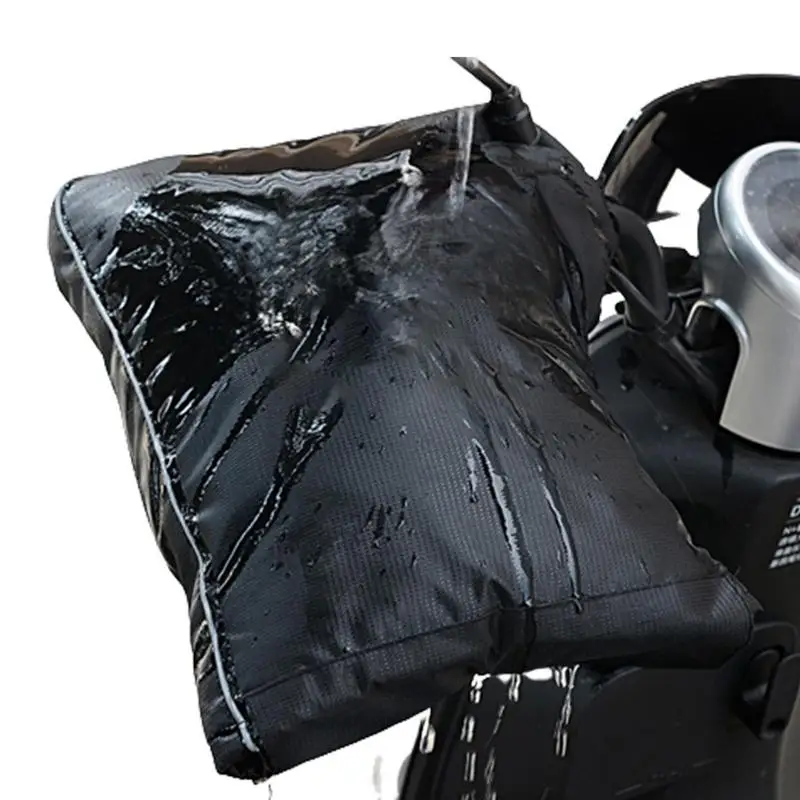 

Winter Waterproof Motorcycle Handlebar Mittens Outdoor Windproof Warm Motorbike Handle Bar Drawstring Cotton Hand Cover Muffs