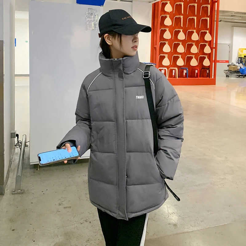 Korean Fashion Trends Puffer Jacket for Womens Winter Clothes Ladies Casual Bubble Coat Oversized High Quality Simple Streetwear