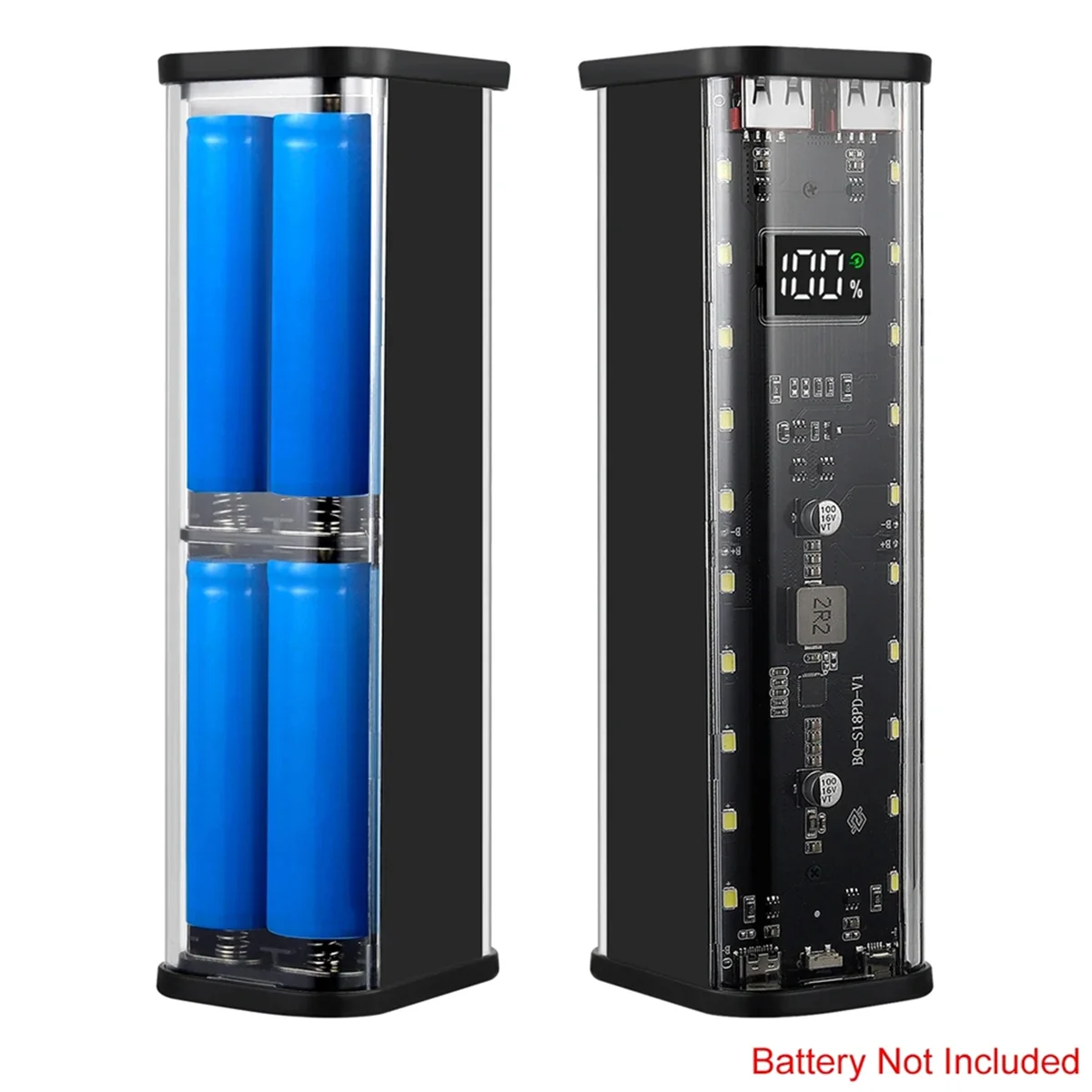 8 слотов 18650 DIY чехол для аккумулятора с быстрой зарядкой большой емкости цифровым