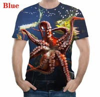new fashion men women 3d t shirt octopus pattern printed t shirt casual tops short sleeves tees