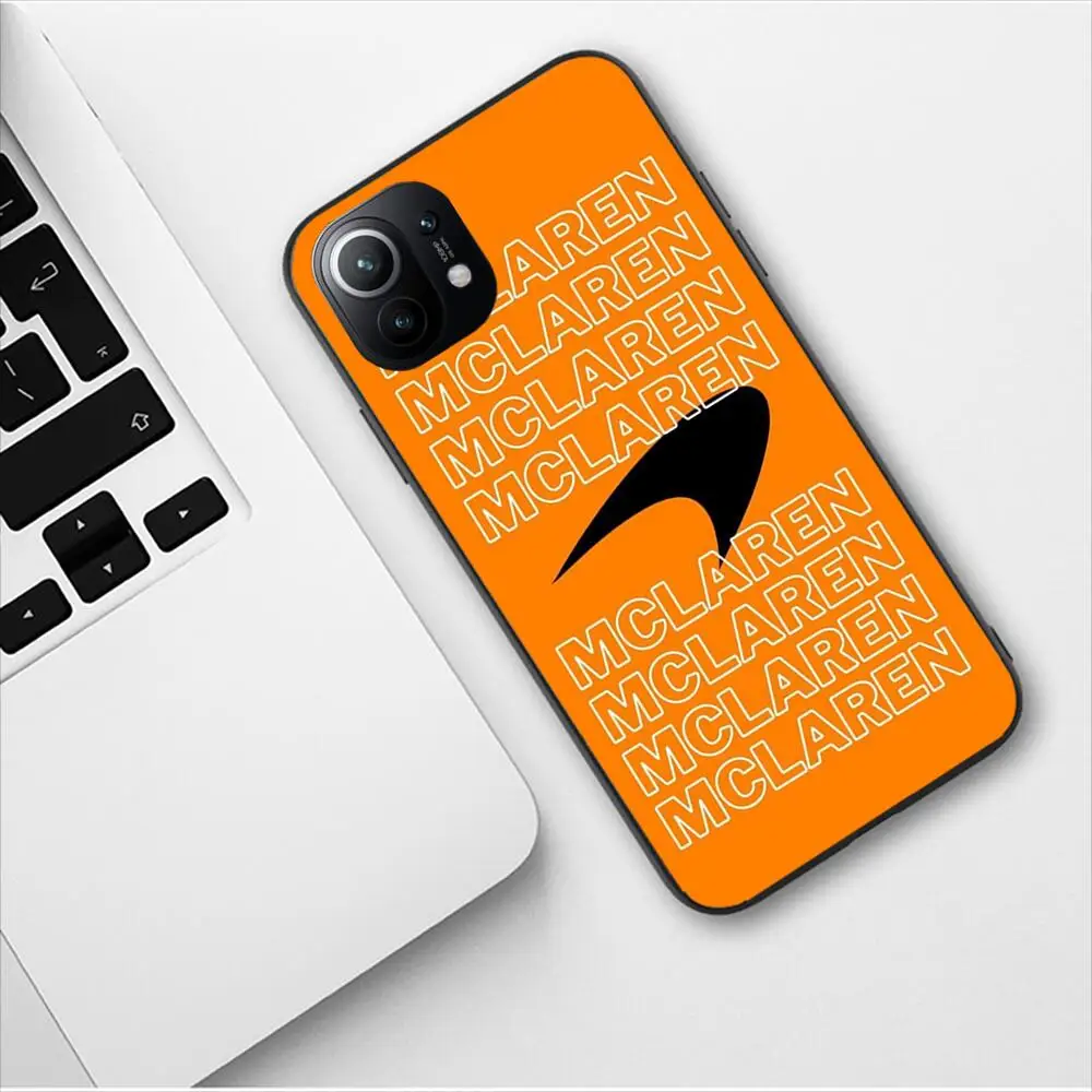 McLaren Car Logo Phone Case For Xiaomi 13 12 11T 9 11 10C 9T 8 9SE 11i Lite Ultra Note10 Poco F3 M4 M3 Pro Soft Silicone Covers