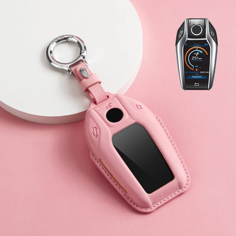 

Кожаный чехол для BMW G30 G12 G11 G32 G31 5 7 Series I8 I12 I15 G01 X3 X4 G02 G05 X5 G07 X7, аксессуары, светодиодный дисплей