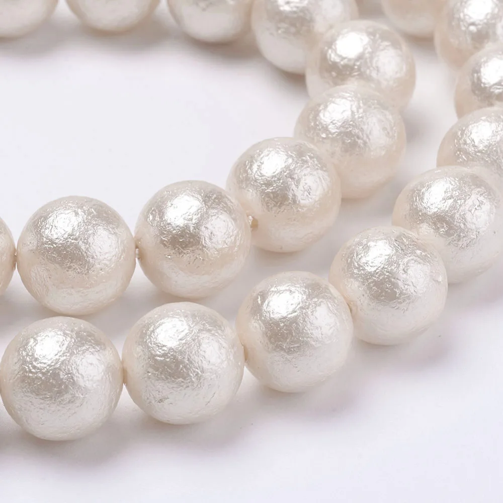 

5Strand Wrinkle Textured Shell Pearl Round Beads 6mm 8mm 10mm 12mm for jewelry making DIY bracelet necklace Beads Strand Mixed