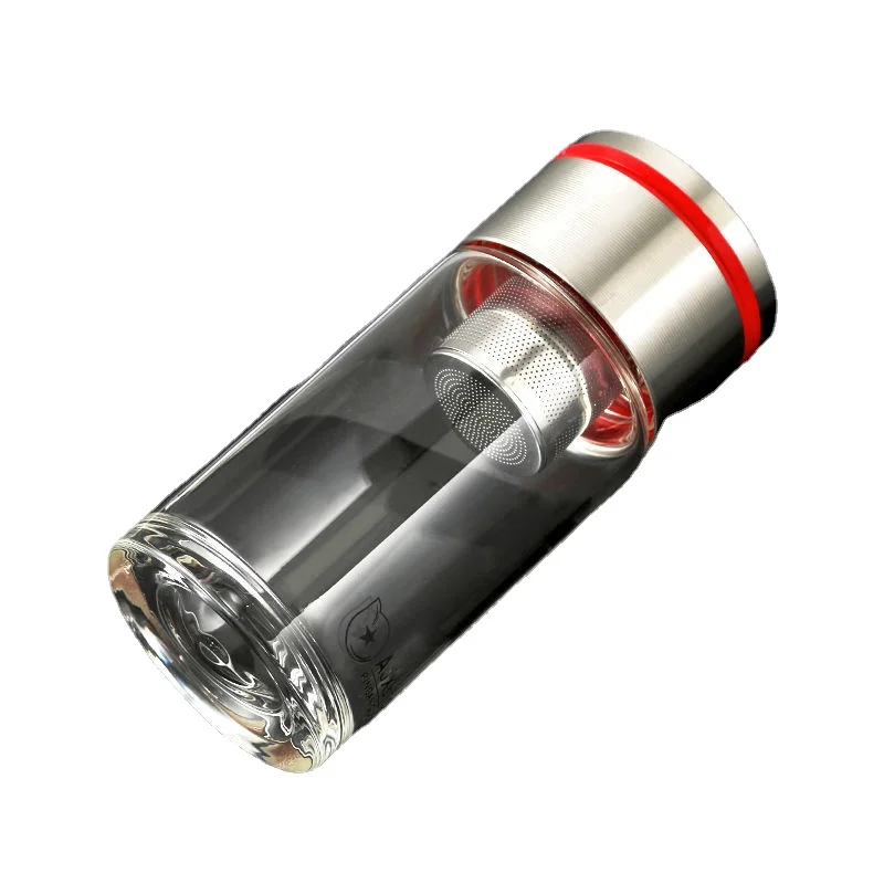 

Двухслойная стеклянная чашка, термостойкая Однослойная чайная чашка с крышкой, чайная чашка с разделением воды и чая