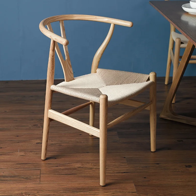 

Ash wood Y-Chair Professional factory Foshan wholesale furniture Wishbone solid wood Y shape Chair dinning Chairs